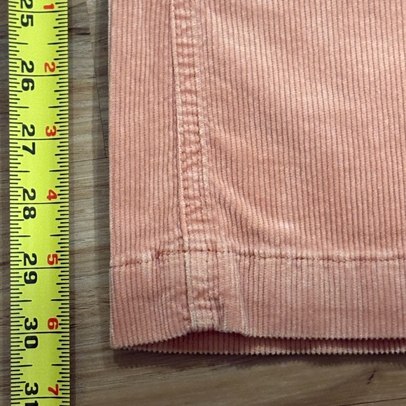 Anthropologie Pilcro Washed Pink Corduroy Pants Size 26 Straight Wide Leg Salmon - Picture 8 of 8